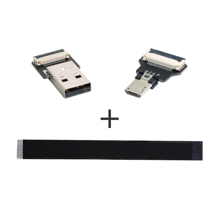 U2-045-BK CN-011-MA/CN-012-MA/CN-01 for FPV/Disk/Phone USB 2.0 Type-A Male to Micro USB 5Pin Male Data Cord Flat Slim FPC Cable