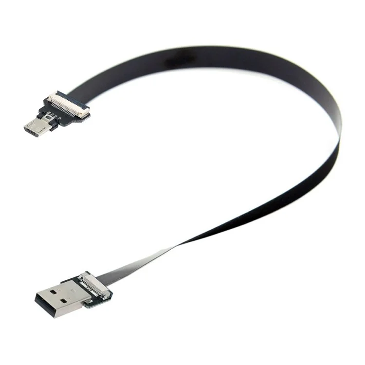U2-045-BK CN-011-MA/CN-012-MA/CN-01 for FPV/Disk/Phone USB 2.0 Type-A Male to Micro USB 5Pin Male Data Cord Flat Slim FPC Cable