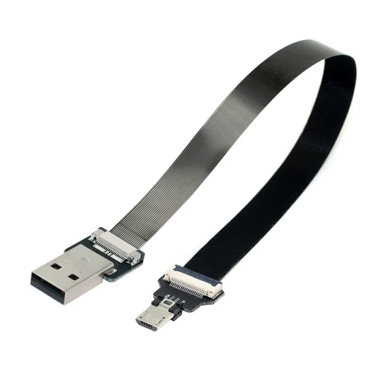 U2-045-BK CN-011-MA/CN-012-MA/CN-01 for FPV/Disk/Phone USB 2.0 Type-A Male to Micro USB 5Pin Male Data Cord Flat Slim FPC Cable
