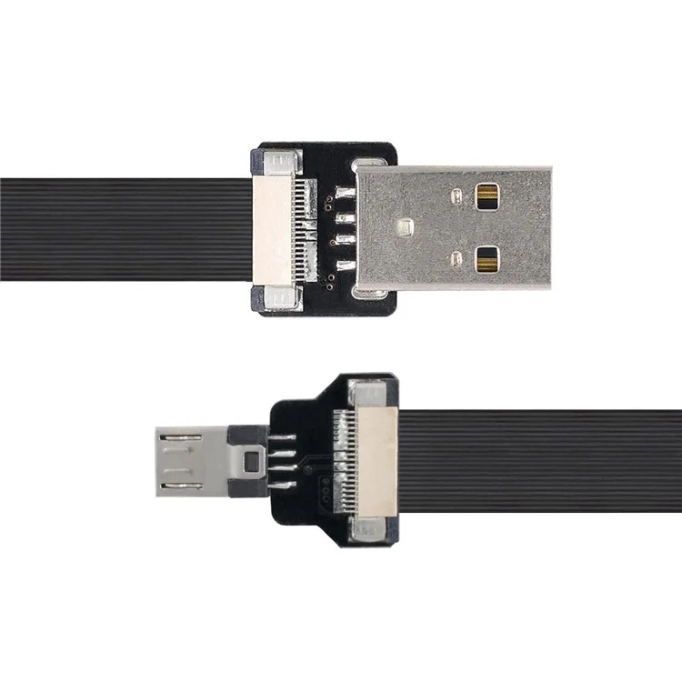 U2-045-BK CN-011-MA/CN-012-MA/CN-01 for FPV/Disk/Phone USB 2.0 Type-A Male to Micro USB 5Pin Male Data Cord Flat Slim FPC Cable