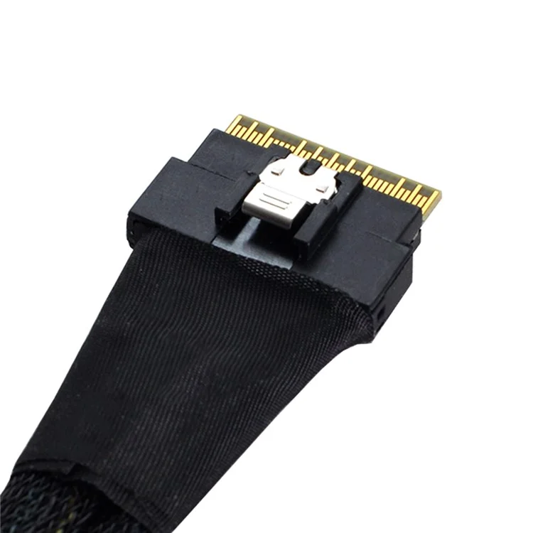 SF-038-0.5M PCI-E Slimline SAS Slim 4.0 SFF-8654 8i 74-pin to Dual Oculink SFF-8611 Cable 50cm PCI-Express Conversion Cord