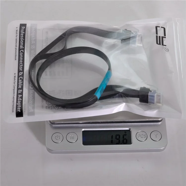 SF-100-0.4M PCI-E Slim Line SAS 4.0 SFF-8654 4i 38-pin Host to SFF-8654 Slim SAS Target Cable