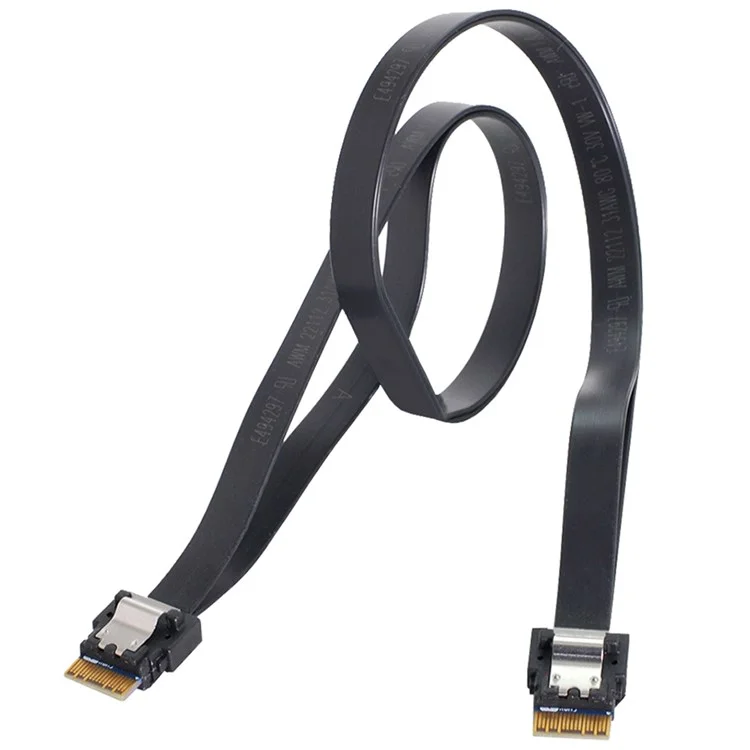 SF-100-0.4M PCI-E Slim Line SAS 4.0 SFF-8654 4i 38-pin Host to SFF-8654 Slim SAS Target Cable