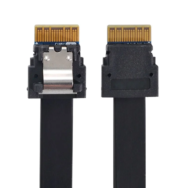 SF-100-0.4M PCI-E Slim Line SAS 4.0 SFF-8654 4i 38-pin Host to SFF-8654 Slim SAS Target Cable