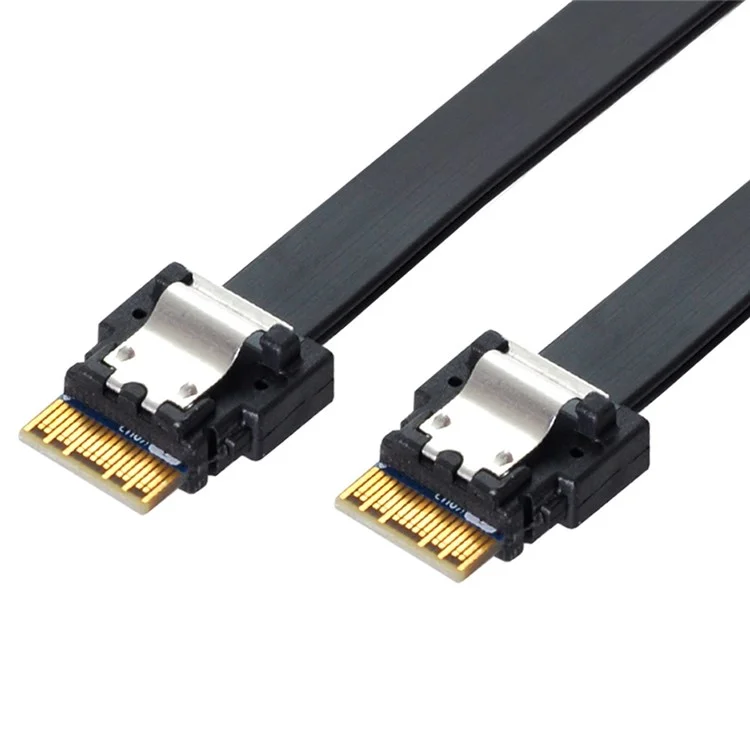 SF-100-0.4M PCI-E Slim Line SAS 4.0 SFF-8654 4i 38-pin Host to SFF-8654 Slim SAS Target Cable
