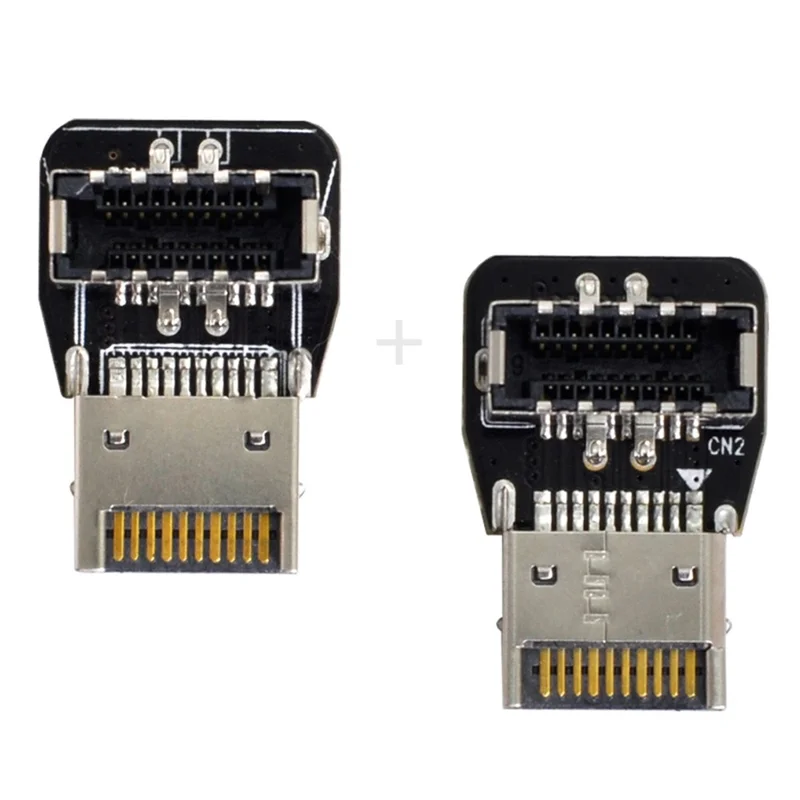 UC-029 2Pcs USB 3.1 Front Panel Header Male to Female Type-E Motherboard Extension Adapter