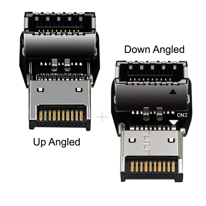 UC-029 2Pcs USB 3.1 Front Panel Header Male to Female Type-E Motherboard Extension Adapter