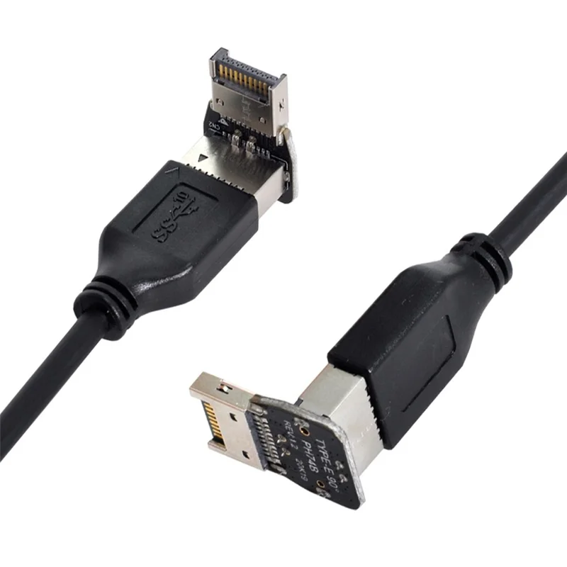 UC-029 2Pcs USB 3.1 Front Panel Header Male to Female Type-E Motherboard Extension Adapter