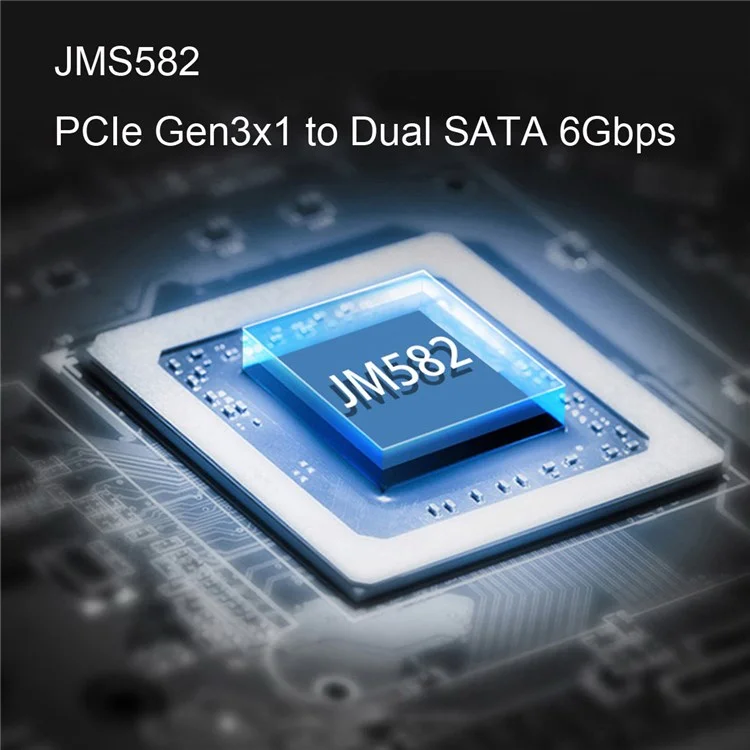 SA-034 22x30mm NGFF Key A+E PCI Express a Dual SATA-7P 3.0 6Gbps Adapter Card Hard Drive Extension Converter JMB582
