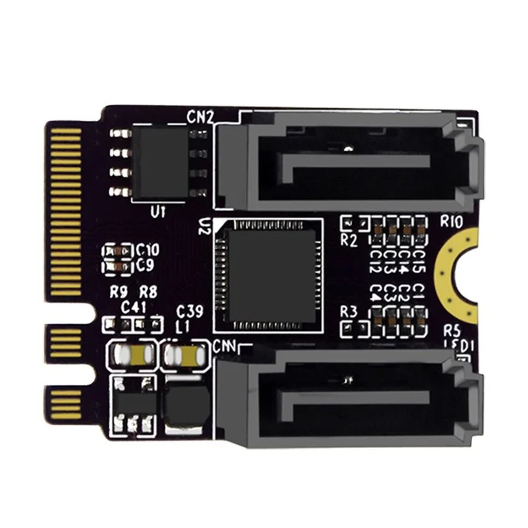 SA-034 22x30mm NGFF Key A+E PCI Express a Dual SATA-7P 3.0 6Gbps Adapter Card Hard Drive Extension Converter JMB582