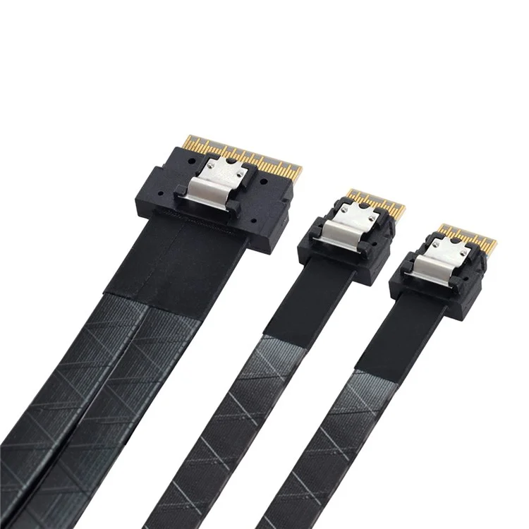 SF-034-0.4M PCI-E Ultraport Slimline SAS Slim 4.0 SFF-8654 8i 74Pin to Dual SFF-8654 4i 38Pin Cable