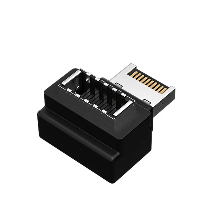 UC-013 3 Pièces USB 3.1 Panneau Avant Femelle Type-E à Mâle Type-A et Type-C USB-C Extension de Carte Mère Adaptateur Incliné