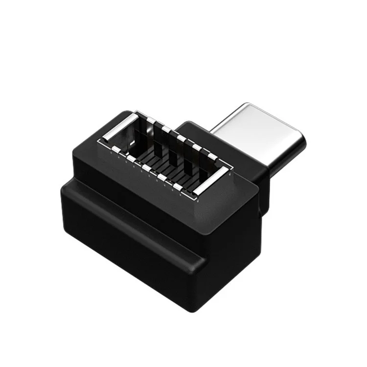 UC-013 3 Pièces USB 3.1 Panneau Avant Femelle Type-E à Mâle Type-A et Type-C USB-C Extension de Carte Mère Adaptateur Incliné