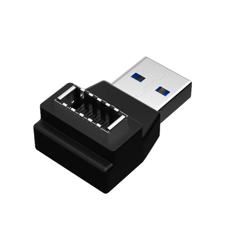 UC-013 3 Pièces USB 3.1 Panneau Avant Femelle Type-E à Mâle Type-A et Type-C USB-C Extension de Carte Mère Adaptateur Incliné