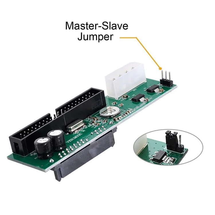 EP-014 SATA Disk to IDE/PATA 40Pin Motherboard Converter Adapter PCBA for Desktop and 2.5-inch 3.5-inch Hard Disk Drive