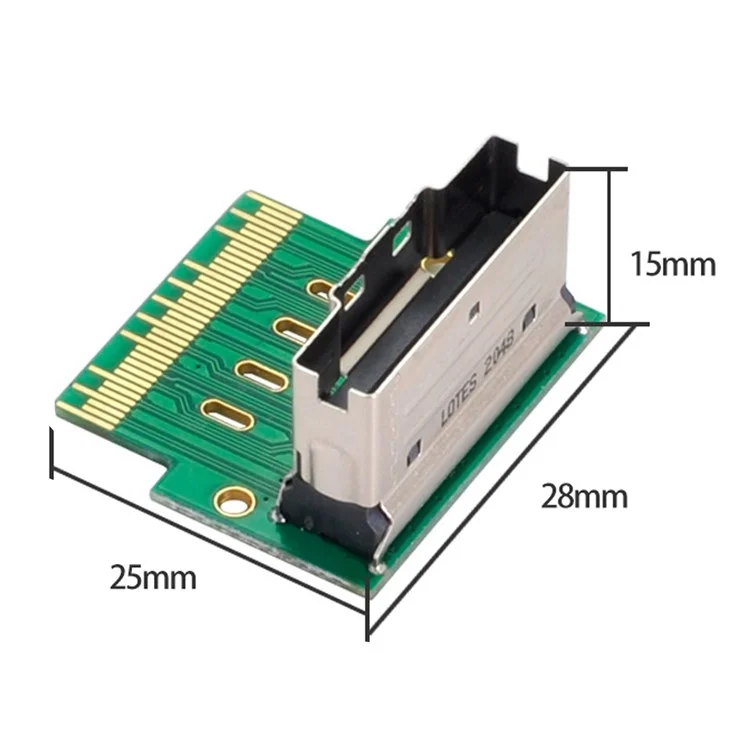 SF-007 PCI-E Slimline SAS 4.0 SFF-8654 8i 74pin to SFF-8654 74pin Male to Female Extender Adapter Angled Test Tool