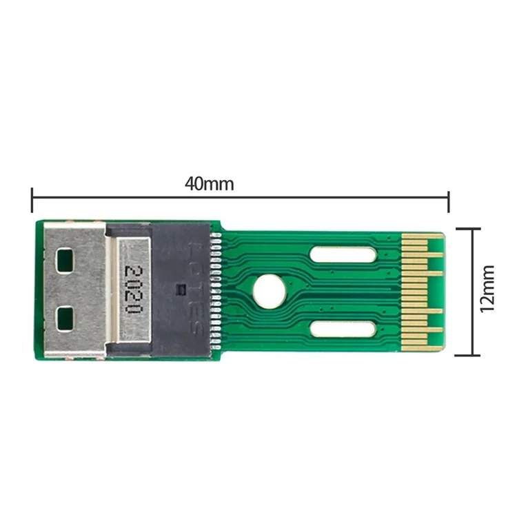 SF-003 PCI-E Slimline SAS 4.0 SFF-8654 4i 38pin a SFF-8654 38pin Maschio a Femmina Adattatore Extender Strumento di Prova