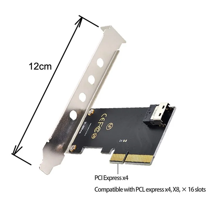 SF-025 PCI-E 4X to U.2 U2 Kit SFF-8639 to SFF-8654 Slimline SAS NVME PCIe SSD Adapter for Mainboard