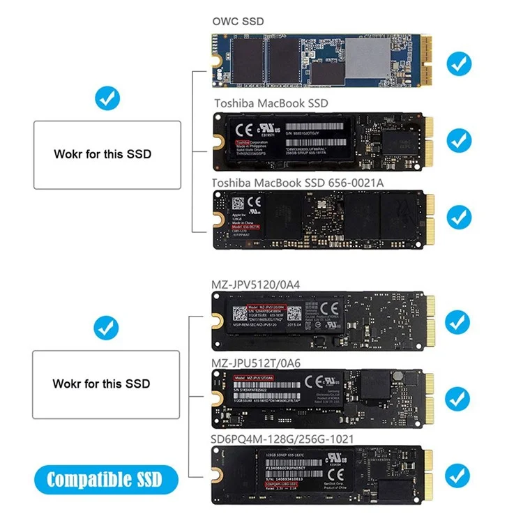 SA-143 PCI Express PCI-E 1X to 12+16Pin 2013-2017 Mac Pro Air SSD Convert Card for A1493 A1502 A1465 A1466 Adapter with Standard/Low Bracket