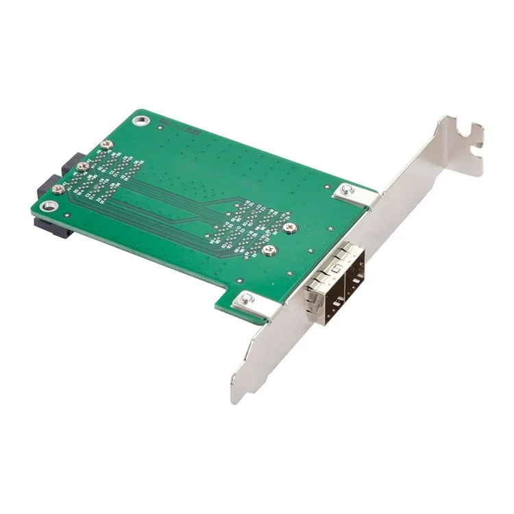 SF-021 Dual Ports Mini SAS HD SFF-8644 To Internal SAS HD SFF-8643 PCBA Female Adapter with Standard/Low Profile Bracket