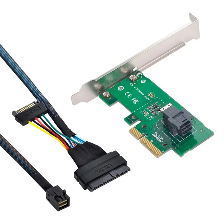SF-024+SF-093 PCI-E 3.0 4.0 to SFF-8643 Card Adapter and U.2 U2 SFF-8639 NVME PCIe SSD Cable for Mainboard SSD