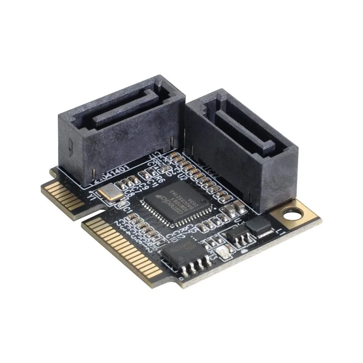 SA-033 Mini PCI-E PCI Express to SATA 3.0 Dual Ports Adapter Converter Hard Drive Extension Card
