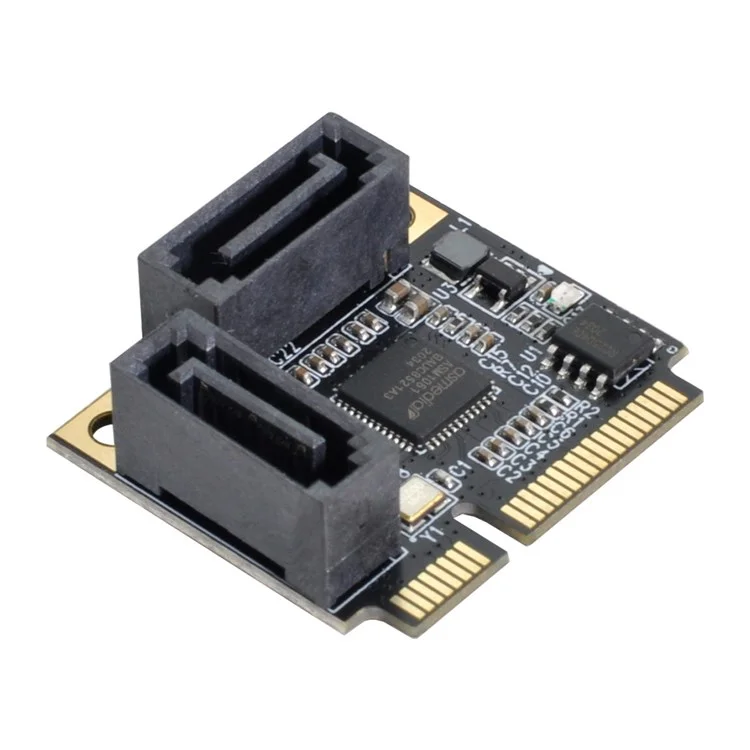 SA-033 Mini PCI-E PCI Express to SATA 3.0 Dual Ports Adapter Converter Hard Drive Extension Card