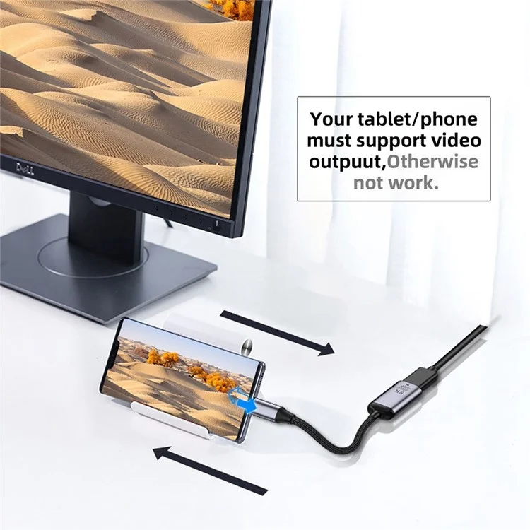 Cavo USB-C a Mini DP UC-006-M8K Tipo-C maschio a MINI-Displayport femmina Adattatore cavo Displays 8K/60Hz UHD 4K