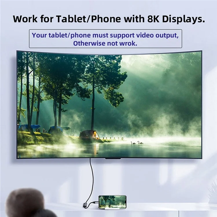 Cavo USB-C a Mini DP UC-006-M8K Tipo-C maschio a MINI-Displayport femmina Adattatore cavo Displays 8K/60Hz UHD 4K