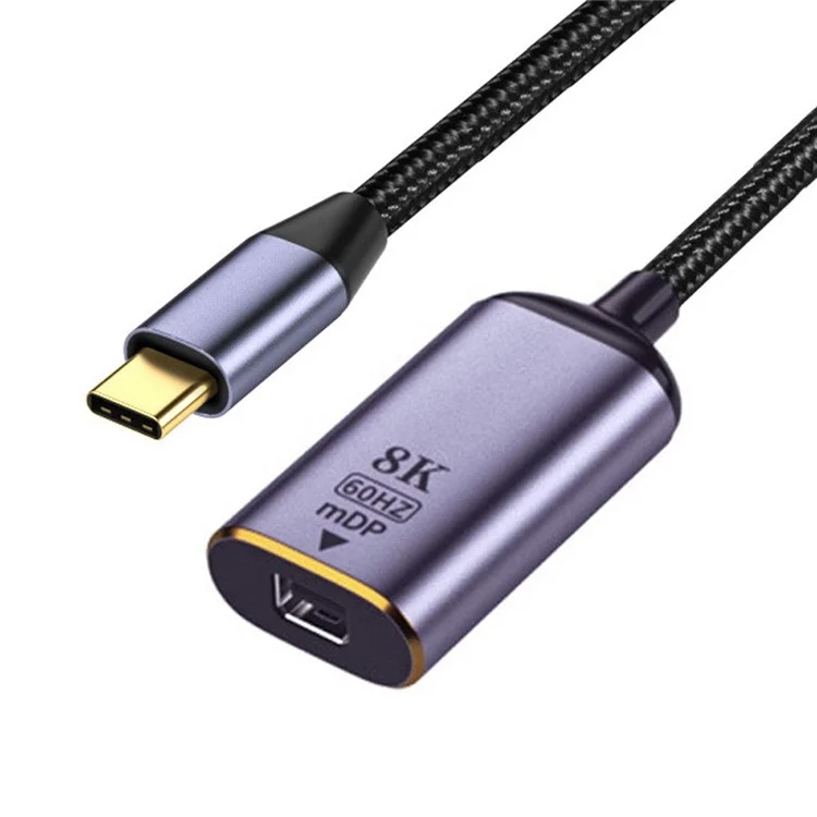 UC-006-M8K USB-C to Mini DP Cable Type-C Male to MINI-Displayport Female Cable Adapter Display 8K/60Hz UHD 4K Monitor Displays