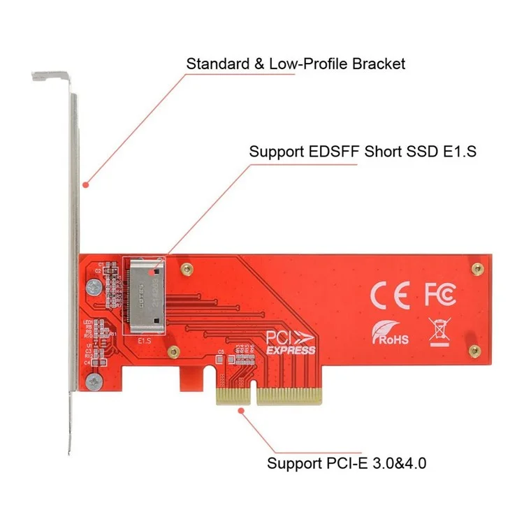 SF-036 PCI-E 4X Adapter Host Adapter Для Правителя Nvme 1U Gen-z EDSFF Short SSD E1. Адаптер с Кронштейном с Кронштейном