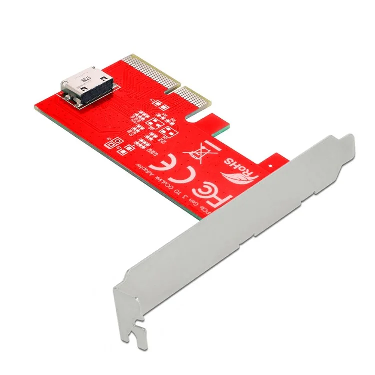 SF-022 PCI-E 3.0 4X to Oculink SFF-8611 Host Adapter for PCIe SSD with Bracket