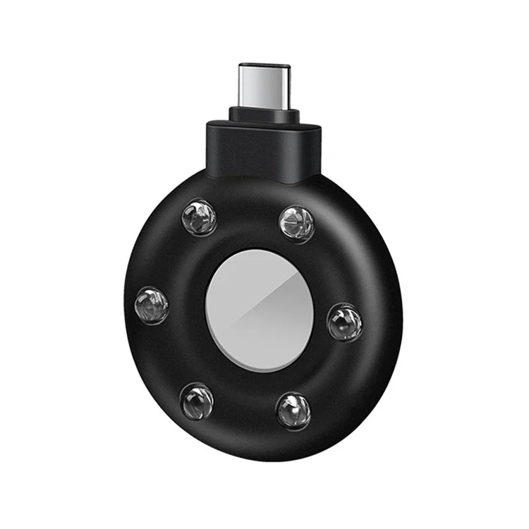 Portable Anti-Spy Hidden Camera Infrared Detector Anti-peeping Detector Spy Finder for Screening Pinhole / Spy Cameras - Type-C / Black