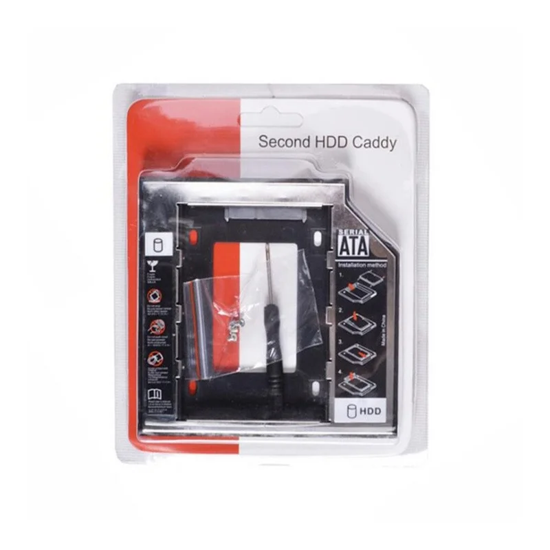 2.5" SSD Caddy Adapter SATA 3.0 Interface Hard Drive Holder Aluminum HDD Caddy 12.7mm / 9.5mm Hard Drive Mounting Bracket for Laptops, Computers - 12.7mm