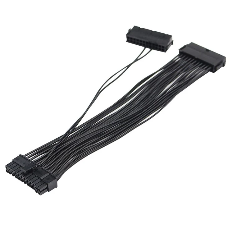24Pin Power Supply Synchronizer Male to Female ATX Mining 24 Pin Dual PSU Extension Cable