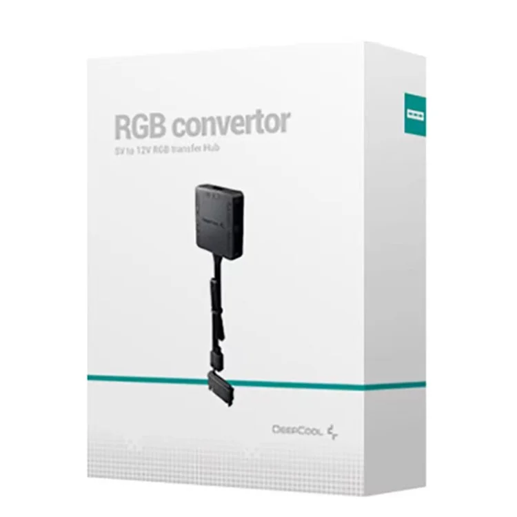 Conversor de 5V ADD-RGB para 12V RGB Adaptador de Iluminação RGB com Interfaces SATA 5V, 4-Pin(+12V-G-R-B)