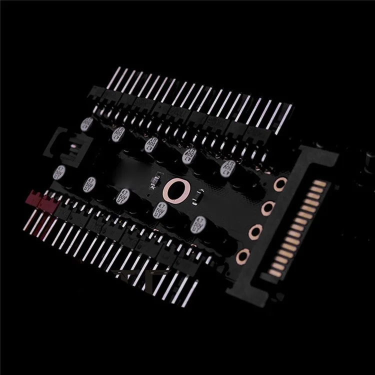 PC 1 a 10 4Pin PWM Ventiladores de Enfriamiento HUB SATA Power / Gran 4D Puerto Divisor Cooler Extensión Adaptador - SATA Alimentado