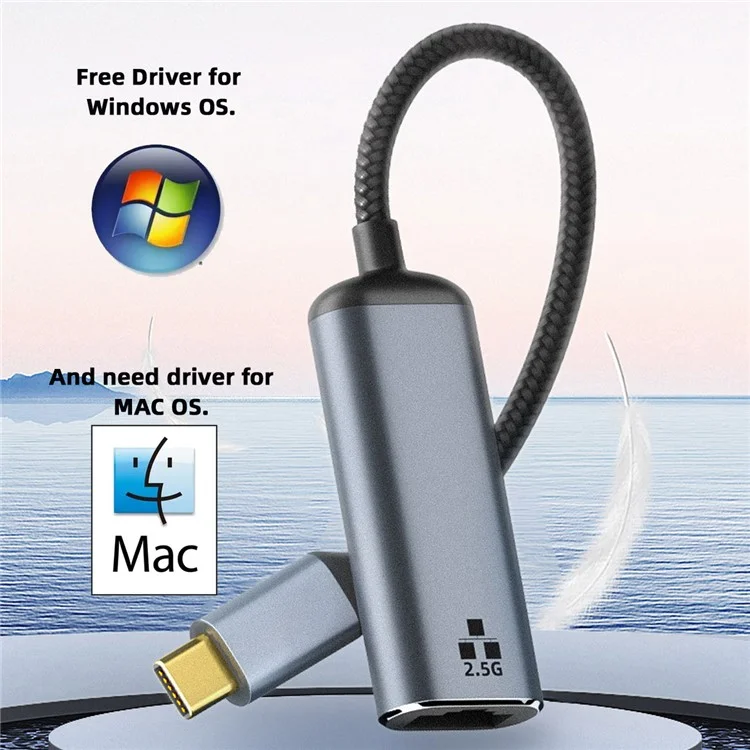 UC-006-GBE USB-C Type-C USB3.1 до 2500 Мбит/с 2,5 Гбит/с GBE Gigabit Ethernet сетевой адаптер LAN для ноутбука