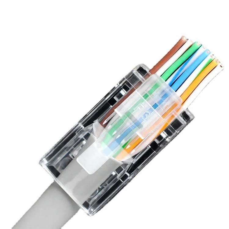 AICHAO 100PCS Cavo Ethernet RJ45 Cat5 Connettori Cristallini non Schermati Clip Finali Spina di Rete