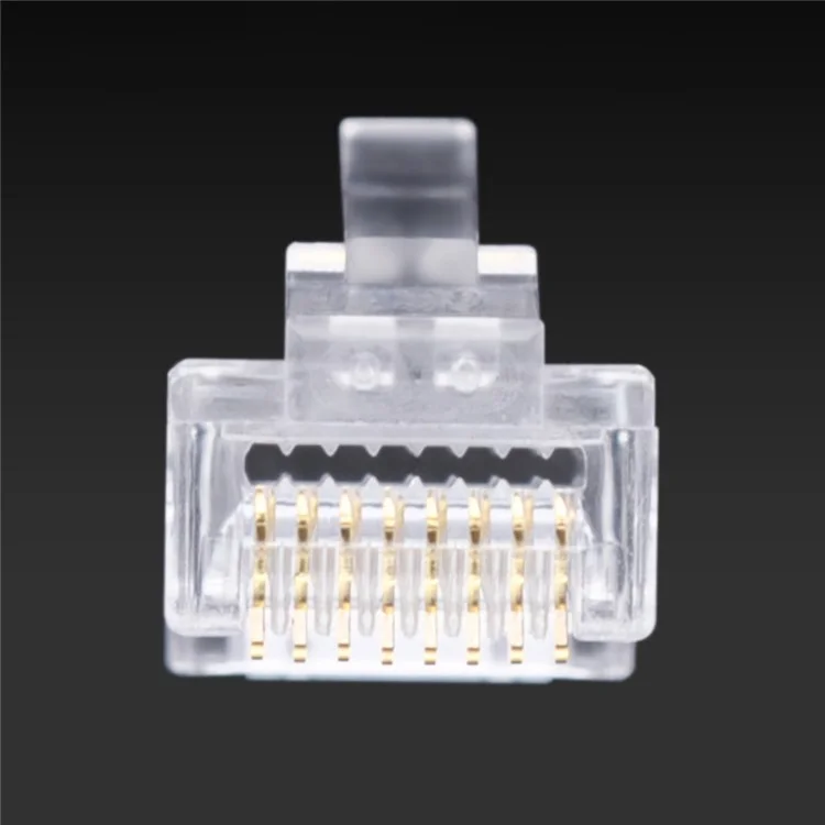 AICHAO 100PCS RJ45 Cable Ethernet 8p8c Cat5 Connectores de Cristal Cabezcos de Clips de Extremo de Línea de Red Sin Blindaje Cat 5