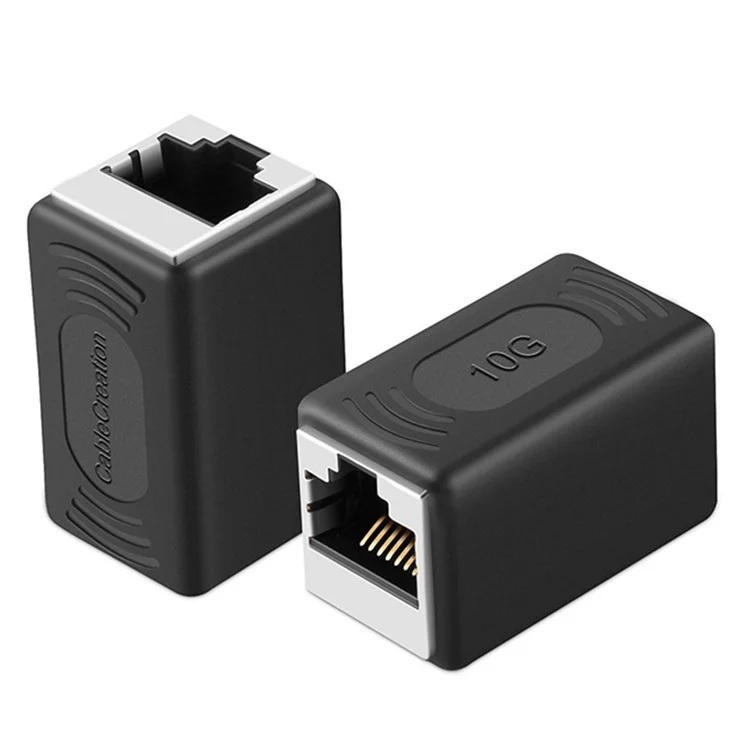 CABLECREATION CL0254 Cat6A Terminales de cable Ethernet Conectores de crimpado Cabezas chapadas en oro Enchufes de red RJ45