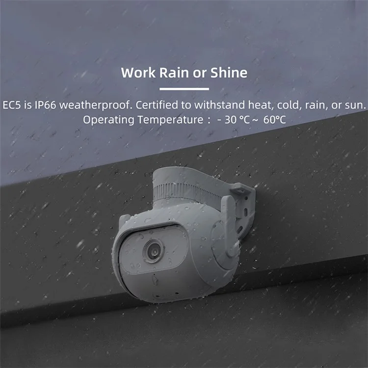 XIAOMI YOUPIN EC5 Outdoor Wasserdichte 3MP Sicherheitskamera PTZ WiFi LAN-Anschluss Kamera für Heimsicherheit - EU-Stecker