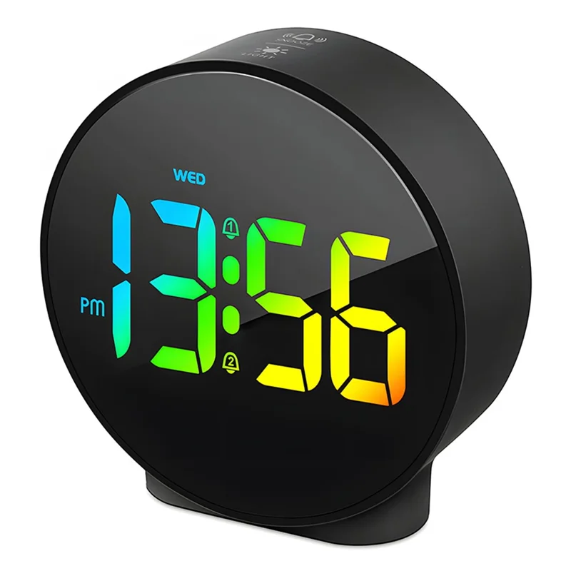 Multifunktions WiFi Smart Clock Camera Baby Pet Monitor Für Die Sicherheit zu Hause - Runden