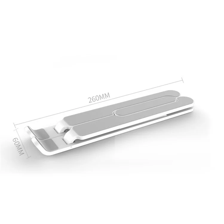 Foldable Portable Desktop Computer Laptop Stand 6-Level Angle Adjustable Height Laptop Mount - White