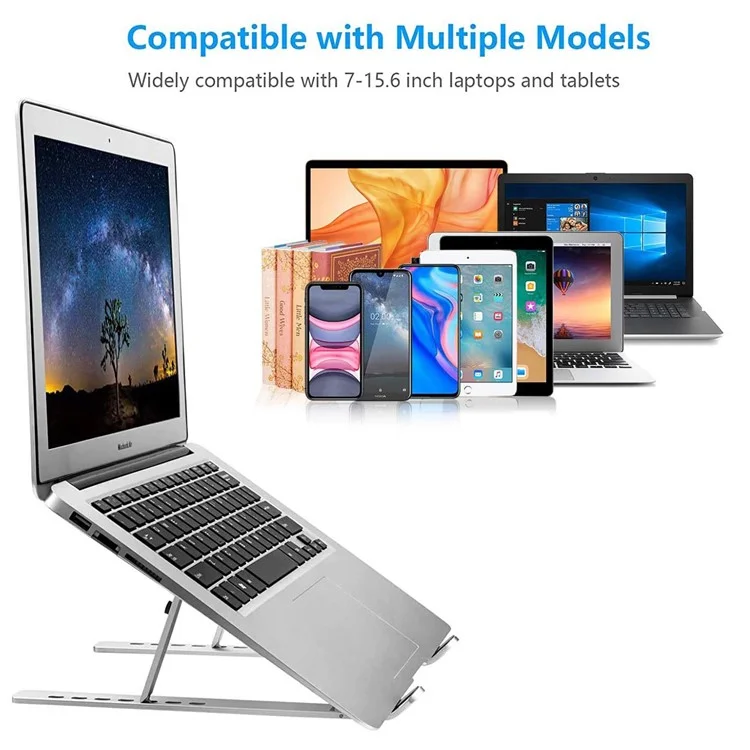 Laptop Holder Riser Computer Stand Adjustable Aluminum Foldable Portable Notebook Stand