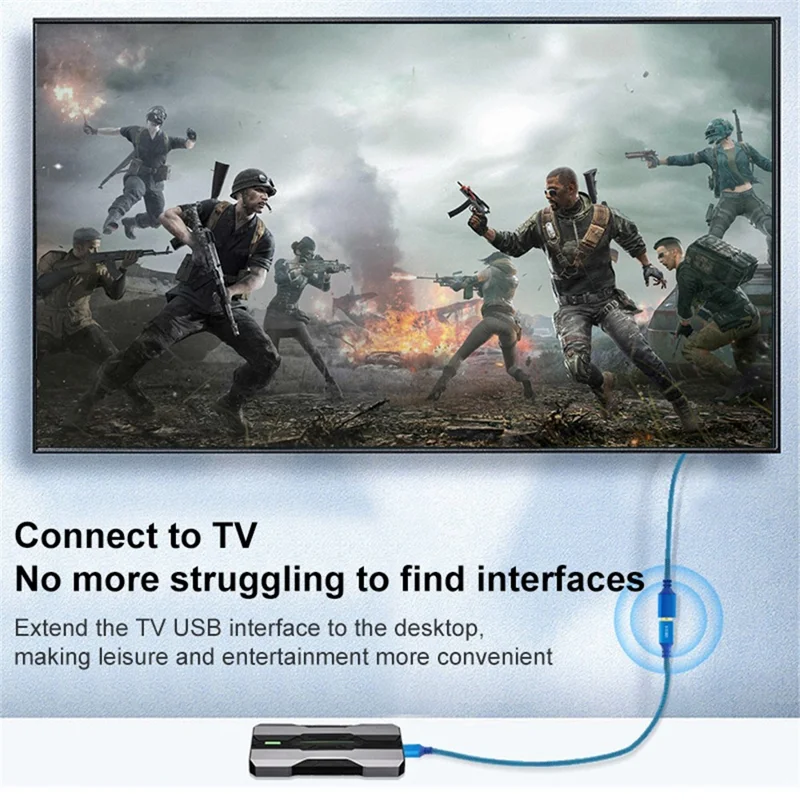 1m USB 3.0 Male to Female Braided Extension Cable for Printer Hard Disk Box Set-Top Box