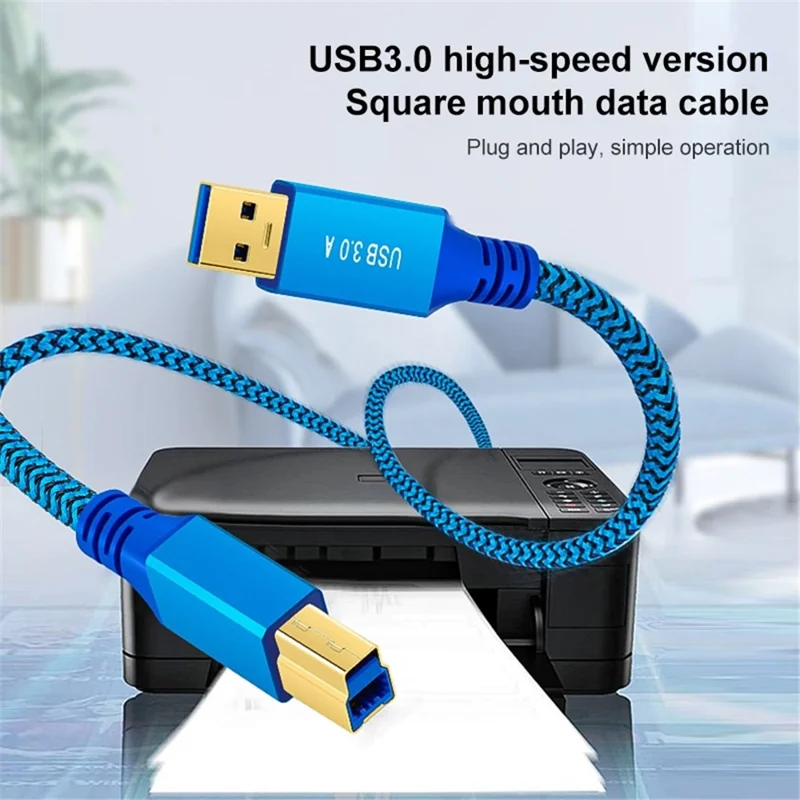 1m USB-A 3.0 Male to USB Type-B Male Connection Cable for Printer / Hard Drive Box