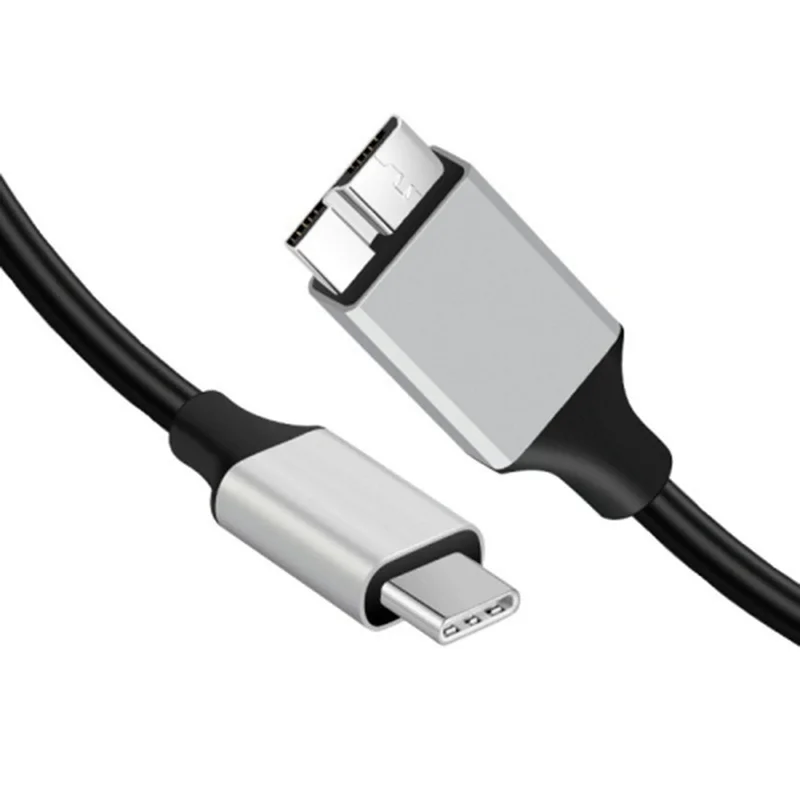 1m Type-C 3.0 to Micro B Male to Male Mobile Hard Disk Adapter Cable PVC Wire