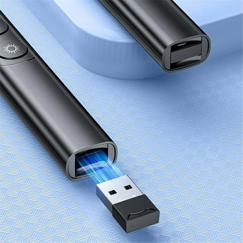 S7 Wireless PPT Remote Laser Pointer PowerPoint Office Presentation Page Turning Clicker - White