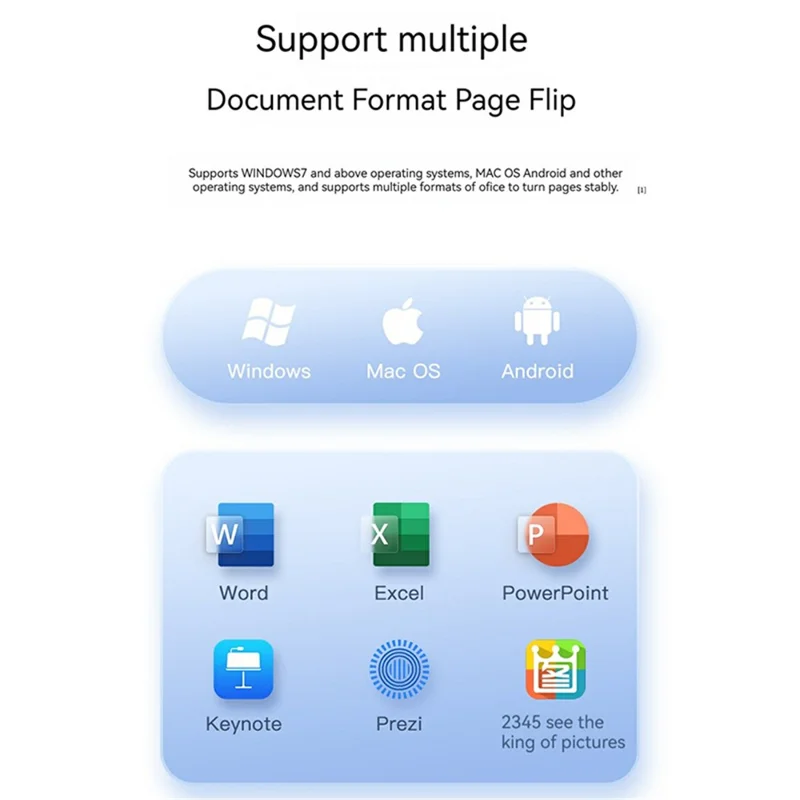 S7 Wireless PPT Remote Laser Pointer PowerPoint Office Presentation Page Turning Clicker - White